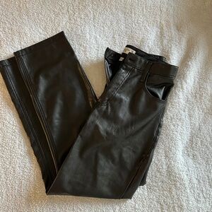 Abercrombie Black Leather Pants
